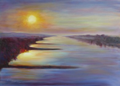 Abend am Bug
<br>50 x 70 cm
</br>