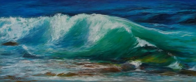 Blue waves
<br>30 x 70 cm </br>